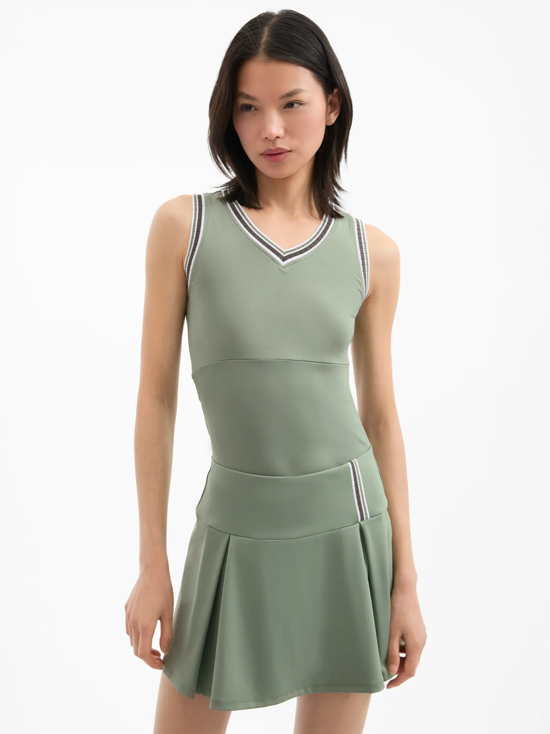 Spin Striped-Trim Tank Top | Veronica Beard x HEAD Sportswear