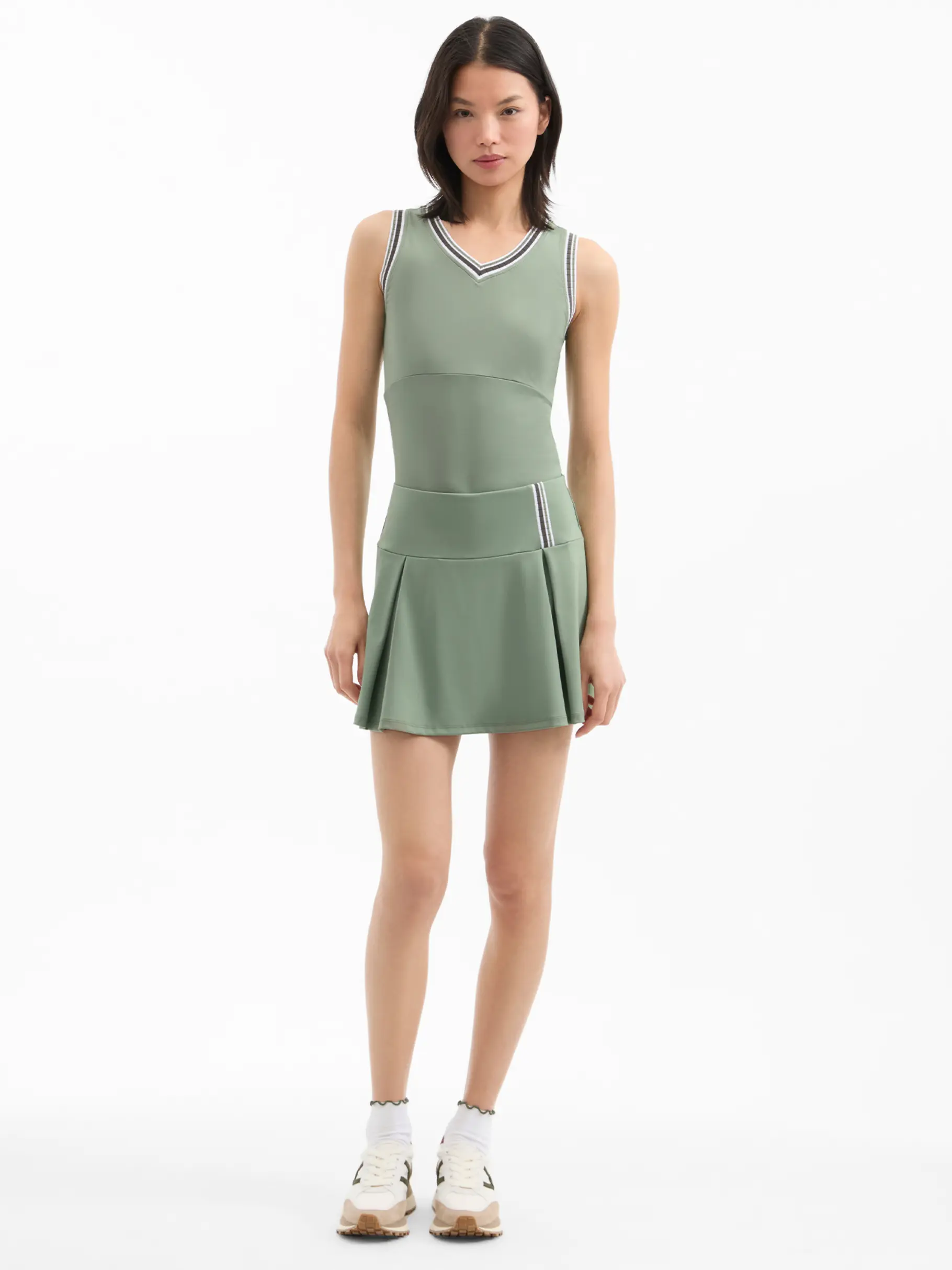 Spin Striped-Trim Tank Top | Veronica Beard x HEAD Sportswear